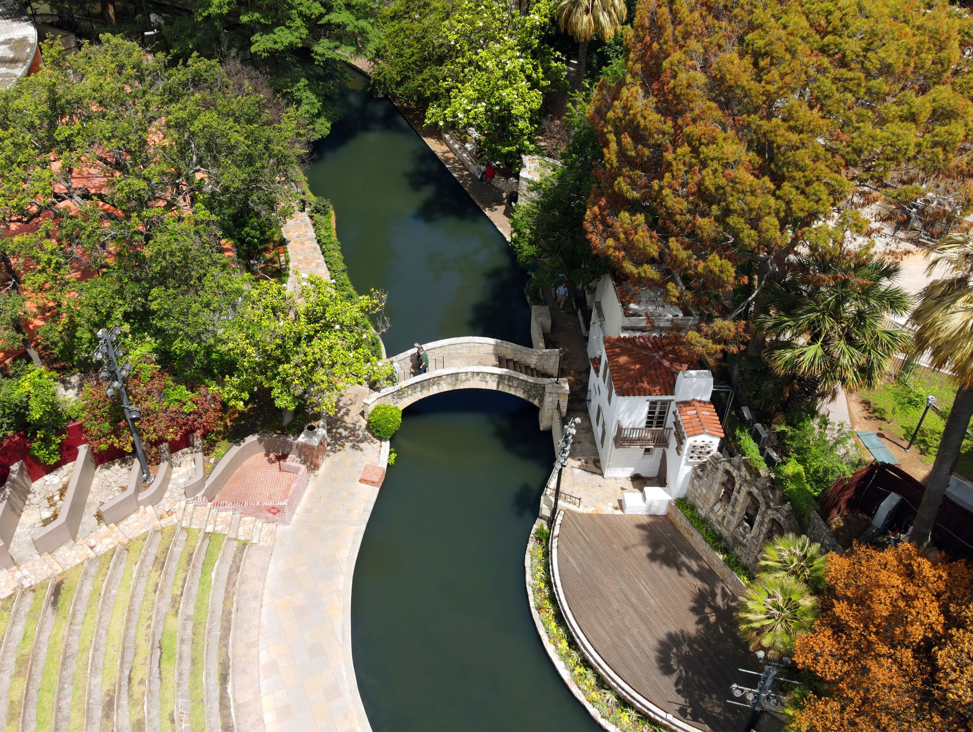 Aerial View of San Antonio Riverwalk